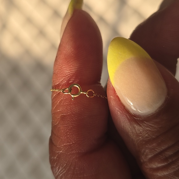 Emerald and Diamond 14k Gold Cross Pendant Necklace - Picture 3 of 6